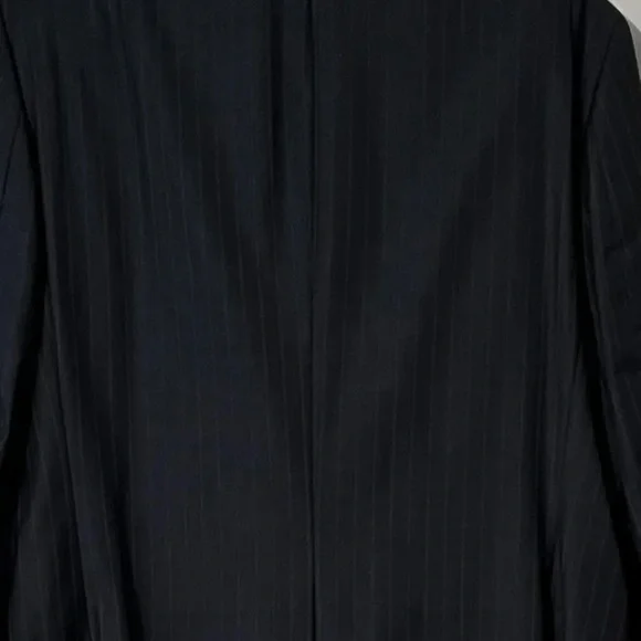 JOS A. BANK MEN’S SLATE & GRAY STRIPED WOOL SIGNATURE GOLD COAT/48 LNG/PRE-OWNED